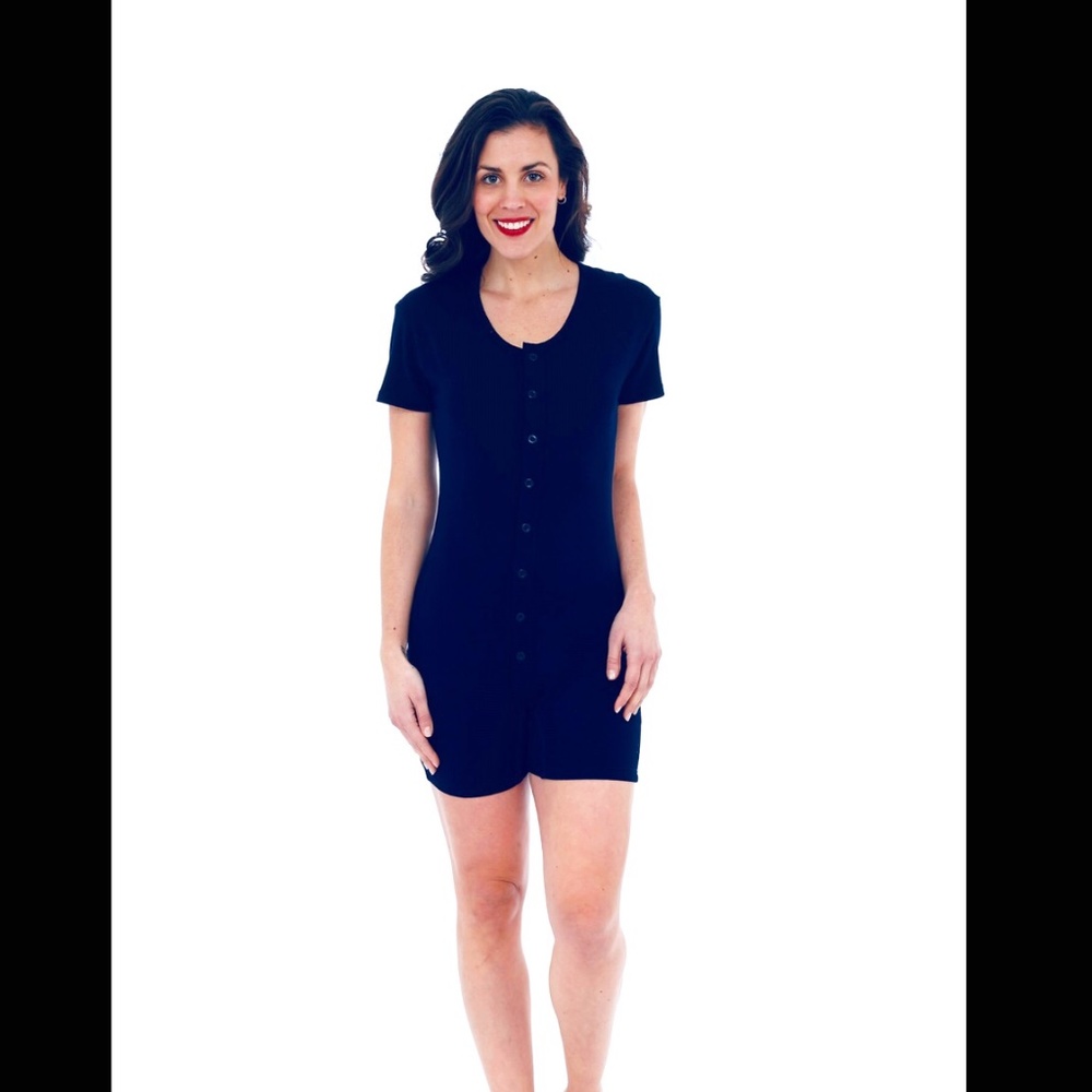 📦 Navy Short Sleeve Pyjama Onesie